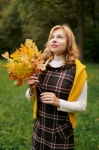 Autumn, Bouquet, Oak Leaves, Yellow