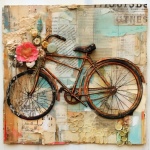 Bicycle Montage Calendar Art