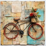 Bicycle Montage Calendar Art