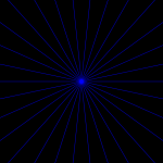 Blue Concentric Sunburst Rays
