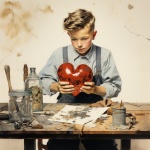 Boy With A Valentine Heart