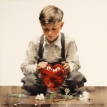 Boy With A Valentine Heart