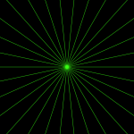 Bright Green Concentric Spiral Rays