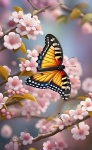 Butterflies & Flowers Postcard