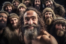 Cavemen People Selfie