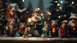 Christmas Forest Animals