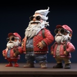 Cool Santa And Friends Background