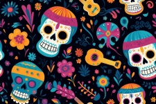 Day Of The Dead Pattern