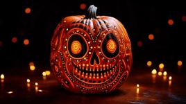 Decorated Halloween Pumpkin