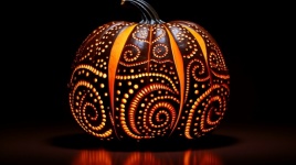 Decorated Halloween Pumpkin