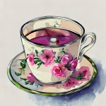Delicate Vintage Teacup Art