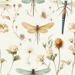 Dragonflies Seamless Pattern