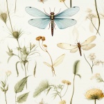 Dragonfly Seamless Pattern