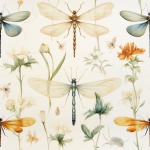 Dragonfly Seamless Pattern