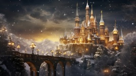Fairy Tale Castle In Winter
