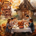 Family Thanksgiving Art