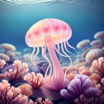 Fantasy Jellyfish Sea Landscape