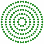Forest Green Circles Pattern Spiral