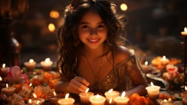 Girl Celebrating Diwali