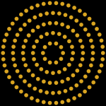 Gold Circles In Concentric Pattern