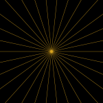 Golden Concentric Sunburst Rays