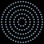Gray On Black Spiral Circle Pattern