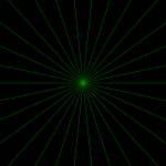 Green Concentric Sunburst Rays
