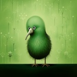Green Kiwi Bird