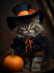 Halloween Dressed Cat