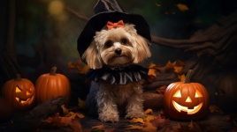 Halloween Dressed Dog