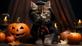 Halloween Dressed Kitten