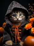 Halloween Dressed Kitten