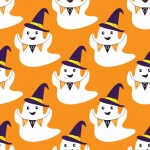 Halloween Ghost Pattern Background