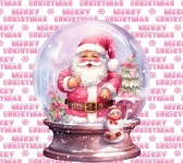 Pink Christmas Snow Globe