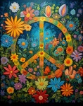 Flower Power Peace Symbol
