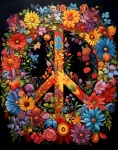 Flower Power Peace Symbol