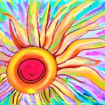 Colorful Smiling Sun