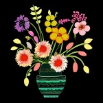 Flowers In A Vase Illustration