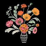 Flowers In A Vase Illustration