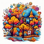 Autumn Doodle Art Illustration