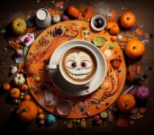 Halloween Creepy Coffee Face