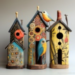 Whimsical Wood Birdhouse
