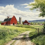 Vermont Barn Farm Landscape