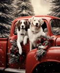 Dog Christmas Calendar Art