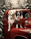 Dog Christmas Calendar Art