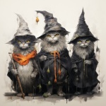 Halloween Witch Cats