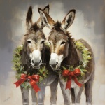 Christmas Donkey Art