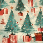Christmas Tree Seamless Pattern