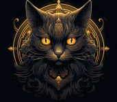 Mystic Black Cat
