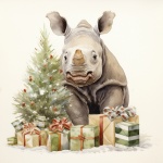 Rhino Christmas Calendar Art